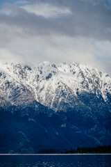 Obraz premium The Andes mountains of Patagonia from Bariloche, Argentina in the winter