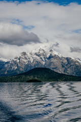 The Andes mountains of Patagonia from Bariloche, Argentina in the winter