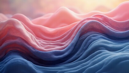 Obraz premium Luxurious flowing abstract background, rich textures, fluid fabric-inspired waves, deep gradients