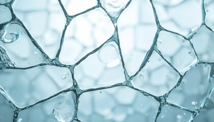 Fototapeta premium Dynamic shattered glass with reflective shards and intricate design