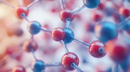 Obraz premium Molecular Structure - A Close-up View of a Complex Chemical Bond
