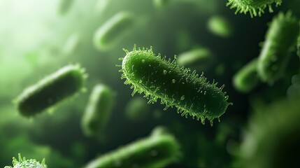 Fototapeta premium High-resolution bacteria image with copy space
