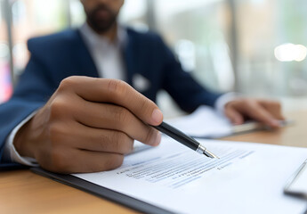 Drawing a close-up of the hand on the measuring paper