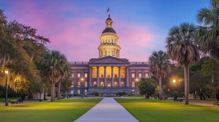 Naklejka premium The famous South Carolina Statehouse in the capital