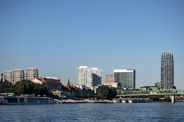 Obraz premium View of the center of Bratislava from the Danube