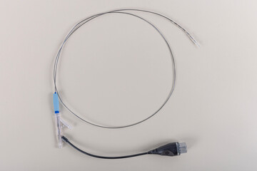 Heart Stent angioplasty. Stent and catheter for implantation into blood vessels with an empty and...