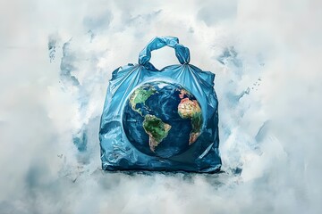save earth no plastic bag