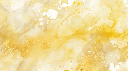 A magnificent texture of a golden watercolor forms a captivating background. The golden hue shimmers and glows, creating a luxurious and warm feel. The texture is rich and unique, with the watercolor 