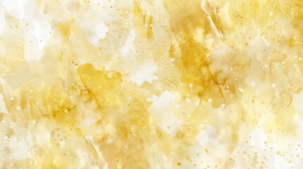 A magnificent texture of a golden watercolor forms a captivating background. The golden hue shimmers and glows, creating a luxurious and warm feel. The texture is rich and unique, with the watercolor 