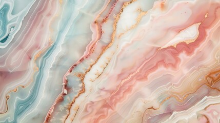 A captivating texture of marble forms a colorful background. The marble shows unique patterns and swirls, with a variety of colors blending together. This background has a rich and luxurious feel, wit