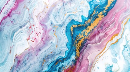 A captivating texture of marble forms a colorful background. The marble shows unique patterns and swirls, with a variety of colors blending together. This background has a rich and luxurious feel, wit