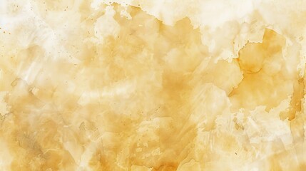 A magnificent texture of a golden watercolor forms a captivating background. The golden hue shimmers and glows, creating a luxurious and warm feel. The texture is rich and unique, with the watercolor 