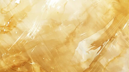 A magnificent texture of a golden watercolor forms a captivating background. The golden hue shimmers and glows, creating a luxurious and warm feel. The texture is rich and unique, with the watercolor 