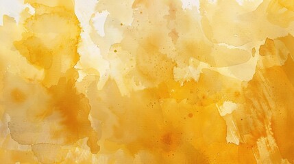 A magnificent texture of a golden watercolor forms a captivating background. The golden hue shimmers and glows, creating a luxurious and warm feel. The texture is rich and unique, with the watercolor 
