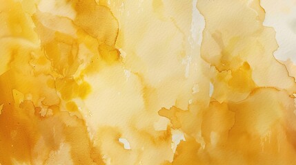 A magnificent texture of a golden watercolor forms a captivating background. The golden hue shimmers and glows, creating a luxurious and warm feel. The texture is rich and unique, with the watercolor 