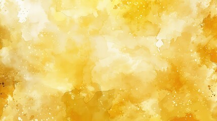 A magnificent texture of a golden watercolor forms a captivating background. The golden hue shimmers and glows, creating a luxurious and warm feel. The texture is rich and unique, with the watercolor 