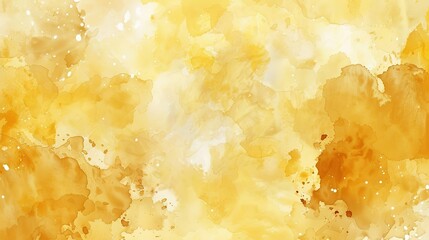 A magnificent texture of a golden watercolor forms a captivating background. The golden hue shimmers and glows, creating a luxurious and warm feel. The texture is rich and unique, with the watercolor 