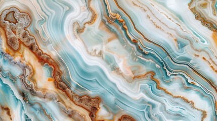 A captivating texture of marble forms a colorful background. The marble shows unique patterns and swirls, with a variety of colors blending together. This background has a rich and luxurious feel, wit