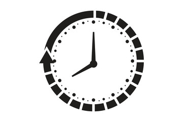 Clock icon in trendy flat style isolated on background. Clock icon page symbol for your web site design Clock icon logo, app, UI. Clock icon Vector illustration