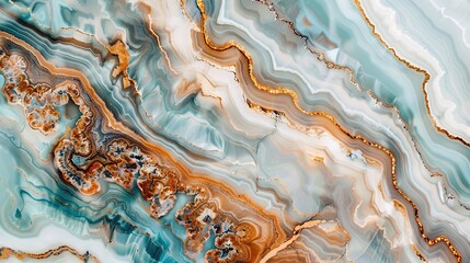A captivating texture of marble forms a colorful background. The marble shows unique patterns and swirls, with a variety of colors blending together. This background has a rich and luxurious feel, wit