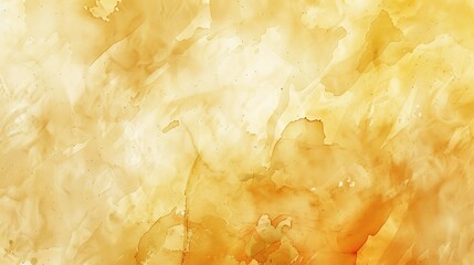 A magnificent texture of a golden watercolor forms a captivating background. The golden hue shimmers and glows, creating a luxurious and warm feel. The texture is rich and unique, with the watercolor 