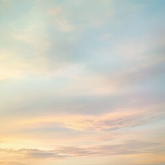 Fototapeta premium A serene sky with soft pastel hues, evoking tranquility and calmness. Perfect for backgrounds and nature-themed designs.