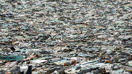 Endless wide vista of motherboards and circuit boards stacked together