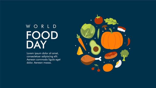 vector world food day background template