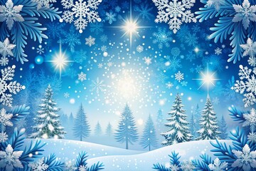 winter landscape with snow and trees