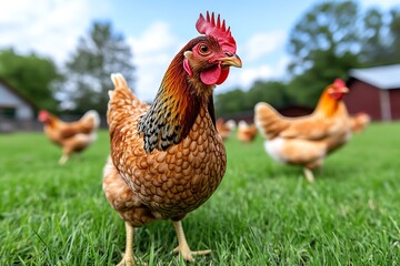 Poultry farm, eco-friendly operations, reducing carbon footprint focuses on reducing energy and waste for a more sustainable farm