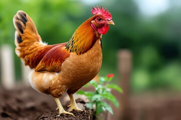 Fototapeta premium Poultry farm, fresh meat, direct from the source provides consumers with high-quality, farm-fresh chicken straight to their table