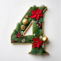Number in Christmas theme