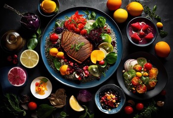 captivating vibrant food visuals perfect engaging digital marketing campaigns that attract retain audience attention, appetizing, appealing, colorful