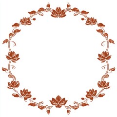 Obraz premium Elegant Gold Lotus Lantern Frame