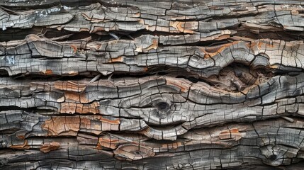 Obraz premium Texture of aged wood and tree bark for background or text