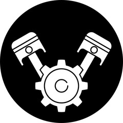 pistons icon block illustration vector