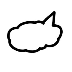 Black cloud Bubble speech thumb up icon