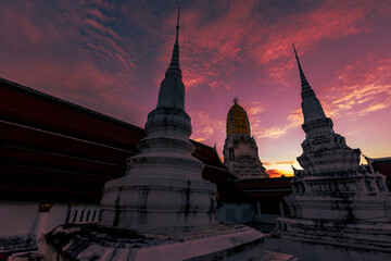 Blurred natural atmosphere background in the morning along the Nan River in Phitsanulok, Thailand near Wat Phra Si Rattana Mahathat and Chedi Luang of Wat Ratchaburana.There are beautiful old.