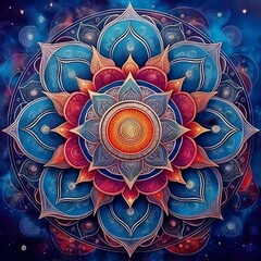 Mandala Farbig Indisch