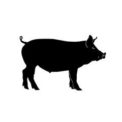 pig silhouette vector silhouette