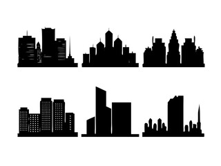 skyline silhouette, silhouettes-of-modern-city-skylines-in-black