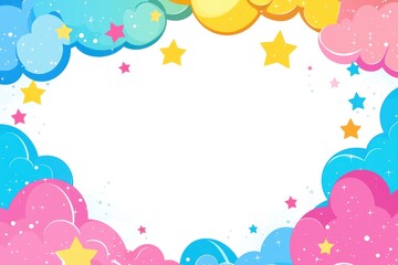  Cartoon comic book background with white space in the center, an empty white center for text or message, colorful pop art style For comic book and manga. Text banner. Vector bright dynamic cartoon 