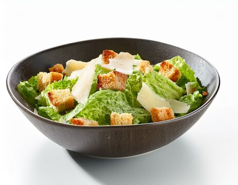 Caesar salad isolated on white background