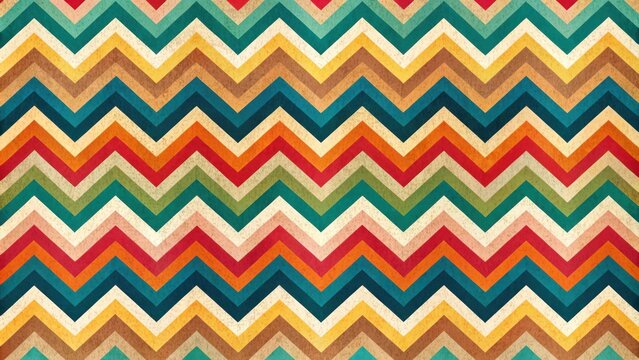 Colorful vintage zigzag chevron seamless pattern suitable for backgrounds and textiles