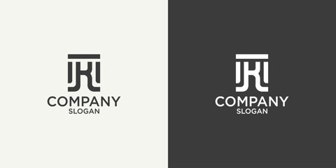 initial K monogram logo design vector