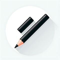 Eye liner, flat illustration, graphics resource for female makeup cosmetic products