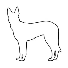 Dog Drawing | Dog Outline | Hand Drawn Dog