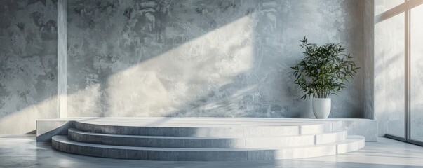 Design a podium mockup with a matte white panel.