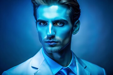 Fototapeta premium blue veins blue color tone mood calm professional style