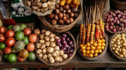 Peruvian Marketplace with an Anticucho Skewer
